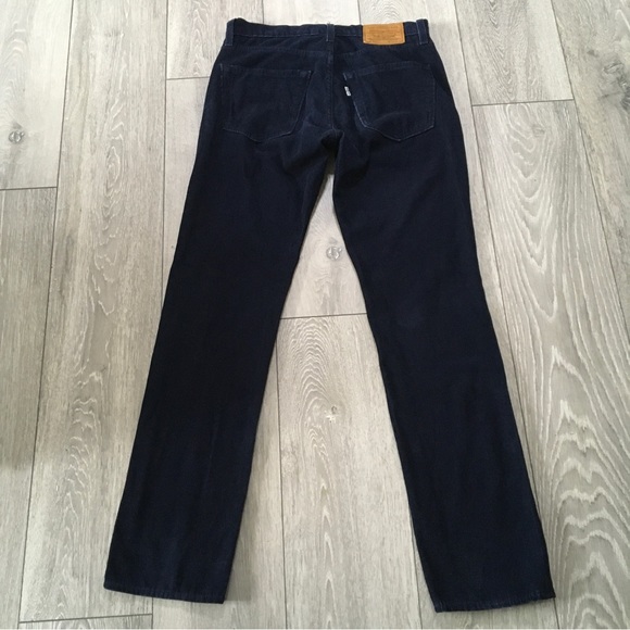 Levis 511 Trousers W31 L32 Blue Corduroy Slim Straight Cords Zip Fly - Picture 2 of 10